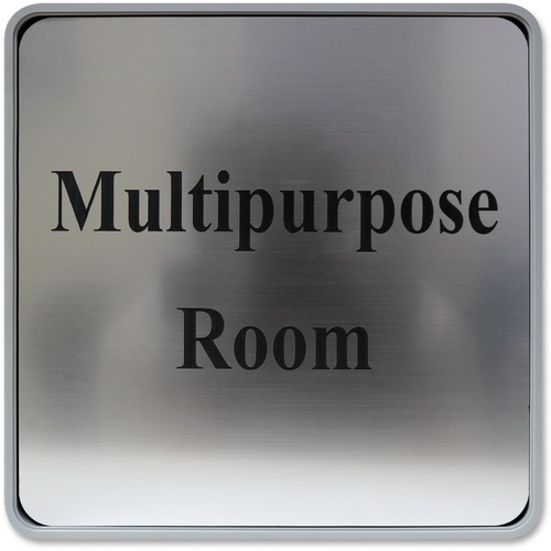 Designer Wall/Door Sign, 8"x8", Gray Frame