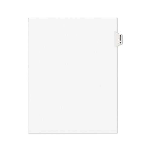 Avery-Style Preprinted Legal Side Tab Divider, Exhibit B, Letter, White, 25/pack