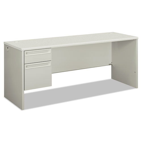 38000 Series Single Pedestal Credenza, 72w X 24d X 29 1/2h, Left, Silver/gray