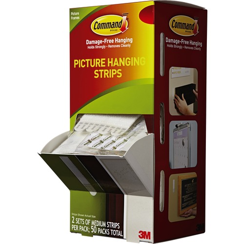 PICTURE HANGING STRIPS, 3/4" X 2 3/4", WHITE, 50/CARTON