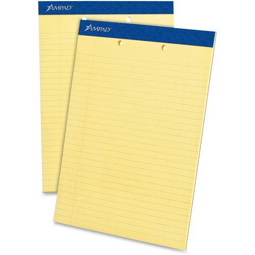 Perforated Pad, Legal/2HP, 50 Sheets/Pad, 8-1/2"x11-3/4", CY