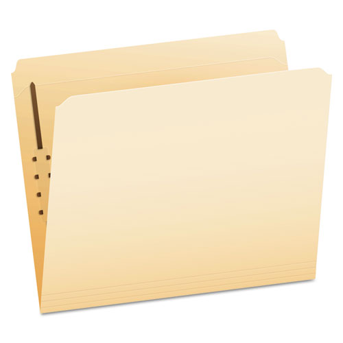 Fastener Folders, 1 Fastener, Straight Tab, Letter, Manila, 50/box