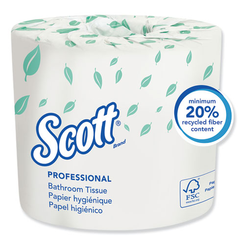 ESSENTIAL STANDARD ROLL BATHROOM TISSUE, SEPTIC SAFE, 1-PLY, WHITE, 1210 SHEETS/ROLL, 80 ROLLS/CARTON