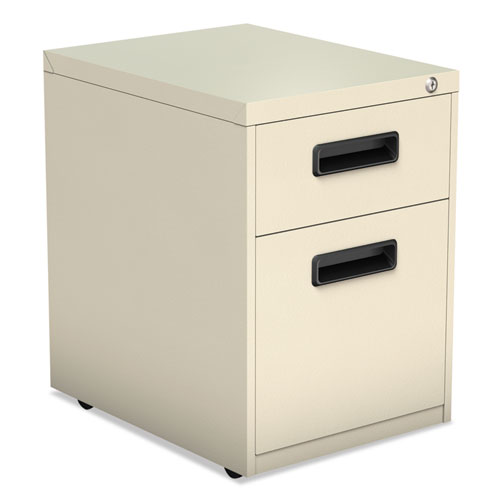 Two-Drawer Metal Pedestal File, 14 7/8w X 19 1/8d X 21 3/4h, Putty