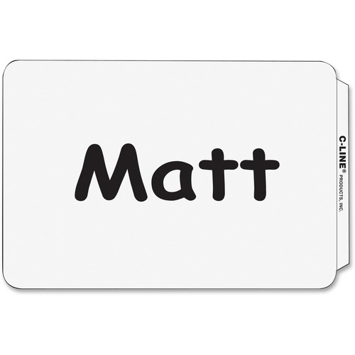 Plain Name Badges, 3-1/2"x2-1/4", 100/BX, White