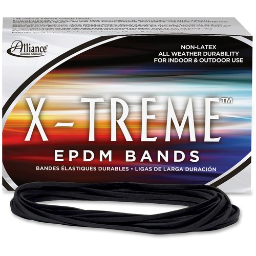 X-Treme File Bands, 117b, 7 X 1/8, Black, Approx. 175 Bands/1lb Box