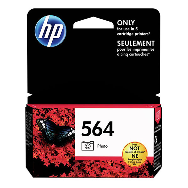 Hewlett-Packard  HP 564 Photo Inkjet Cartridge, 130 4"x6" Page Yield, Black