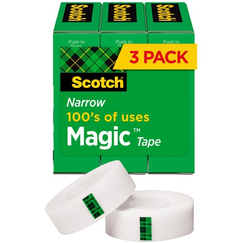 Magic Tape Refill, 1/2" X 1296", 1" Core, Clear, 3/pack