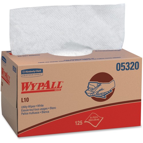 L10 Towels, Pop-Up Box, 1ply, 9 X 10 1/2, White, 125/box, 18 Boxes/carton