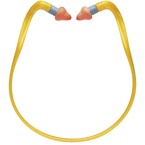 Ear Band Plugs, Reusable, 10/BX, Pink/Yellow
