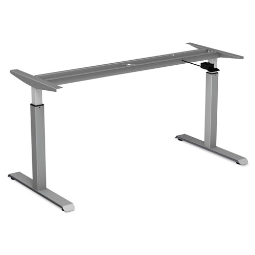 Adaptivergo Pneumatic Height-Adjustable Table Base, 26 1/4" To 39 3/8", Gray
