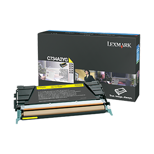 C734a2yg Toner, 6000 Page-Yield, Yellow
