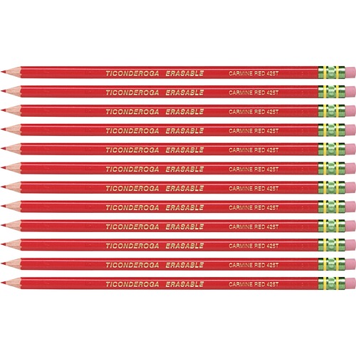 Ticonderoga Erasable Colored Pencils, 2.6 Mm, Cme Lead/barrel, Dozen