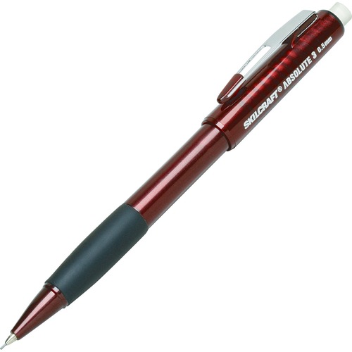 7520014512267, DUAL ACTION CUSHION GRIP MECHANICAL PENCIL, BURGUNDY, 6/BOX