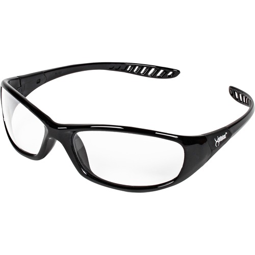 V40 Hellraiser Safety Glasses, Black Frame, Clear Anti-Fog Lens