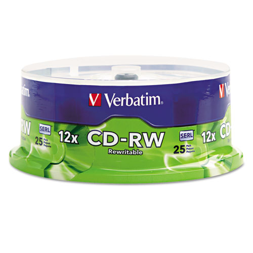 Cd-Rw Discs, 700mb/80min, 4x/12x, Spindle, 25/pk