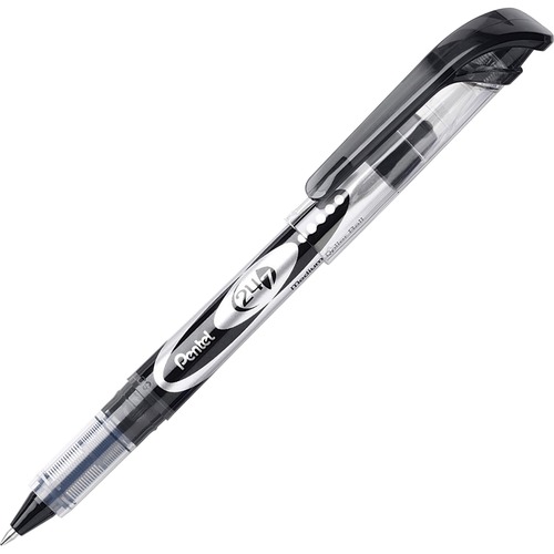 Rollerball Pen,Metal Tip, 0.7mm, 12/DZ, Black Ink/Barrel