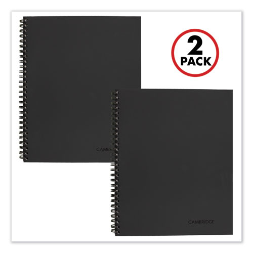 Wirebound Business Notebook Plus Pack, 11 X 8 7/8, Black, 80 Sheets, 2/pack