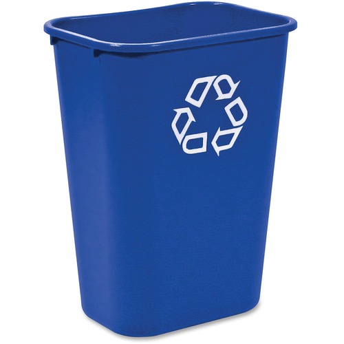 Recycle Container, 41-1/4 Qt, 20"x10"x15-1/4/", Blue