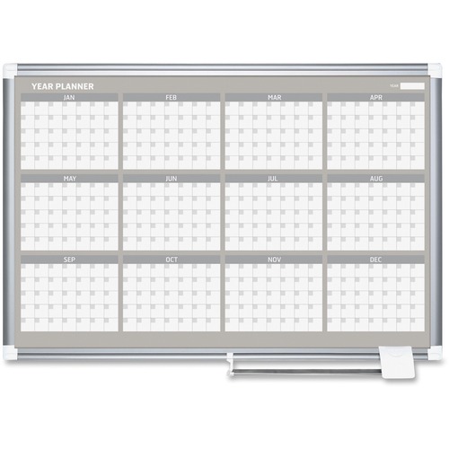 12 Month Year Planner, 36x24, Aluminum Frame