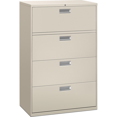 600 Series Four-Drawer Lateral File, 36w X 19-1/4d, Light Gray