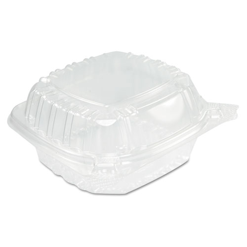 Clearseal Hinged Clear Containers, 13 4/5 Oz, Clear, Plastic, 5.4 X 5.3 X 2.6