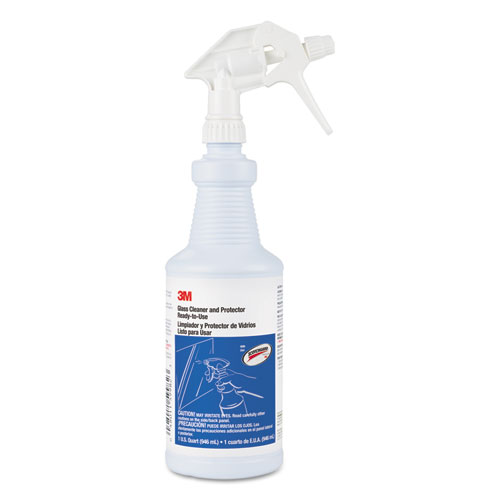 Ready-To-Use Glass Cleaner With Scotchgard, Apple, 32 Oz Spray Bottle, 12/ctn