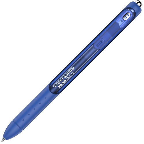 Inkjoy Gel Retractable Pen, 0.5mm, Blue Ink, Dozen