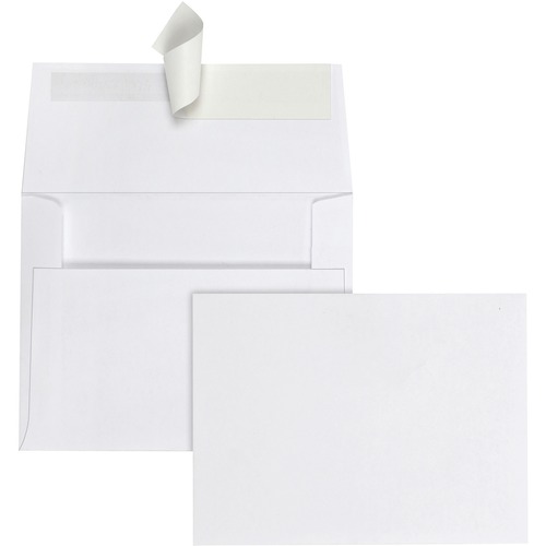 Redi Strip Greeting Card/invitation Envelope, #5 1/2, White,100/bx
