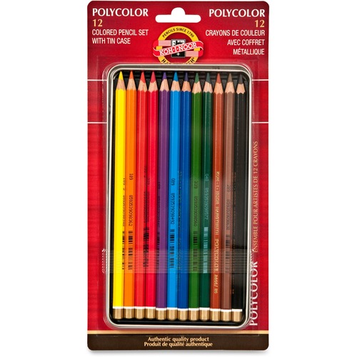 Polycolor Drawing Pencils, 12/ST, AST