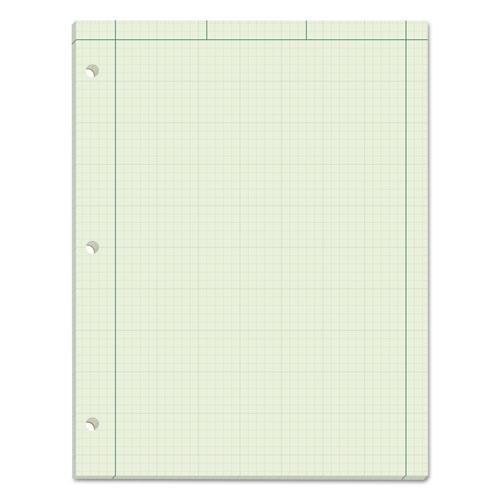 Engineering Computation Pad, Grid To Edge, 8 1/2 X 11, Green, 100 Sheets