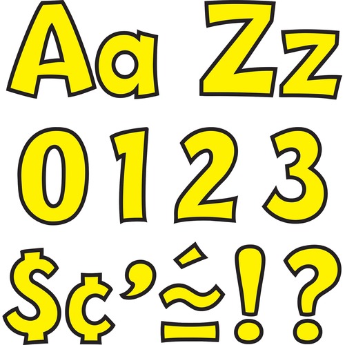 Ready Letters Playful Combo Set, Yellow, 4"h, 216/set